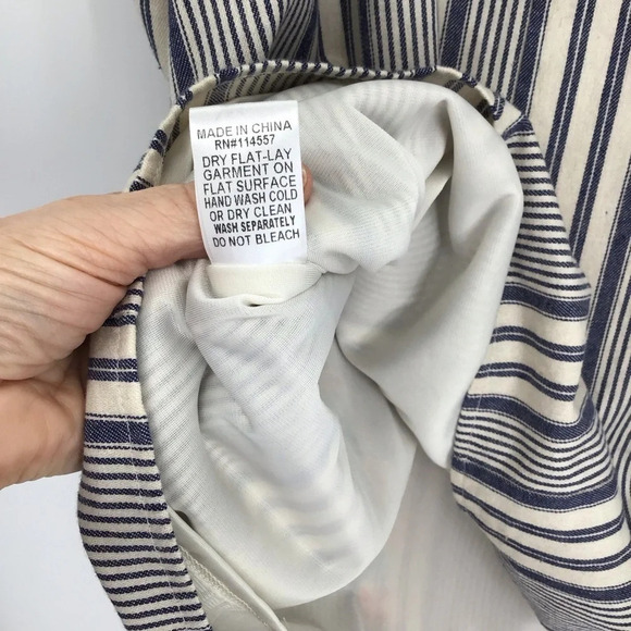 Altar’d State Ditsy embroidered Floral Pinstripe Sleeveless Mini Dress Size Med - Picture 8 of 9